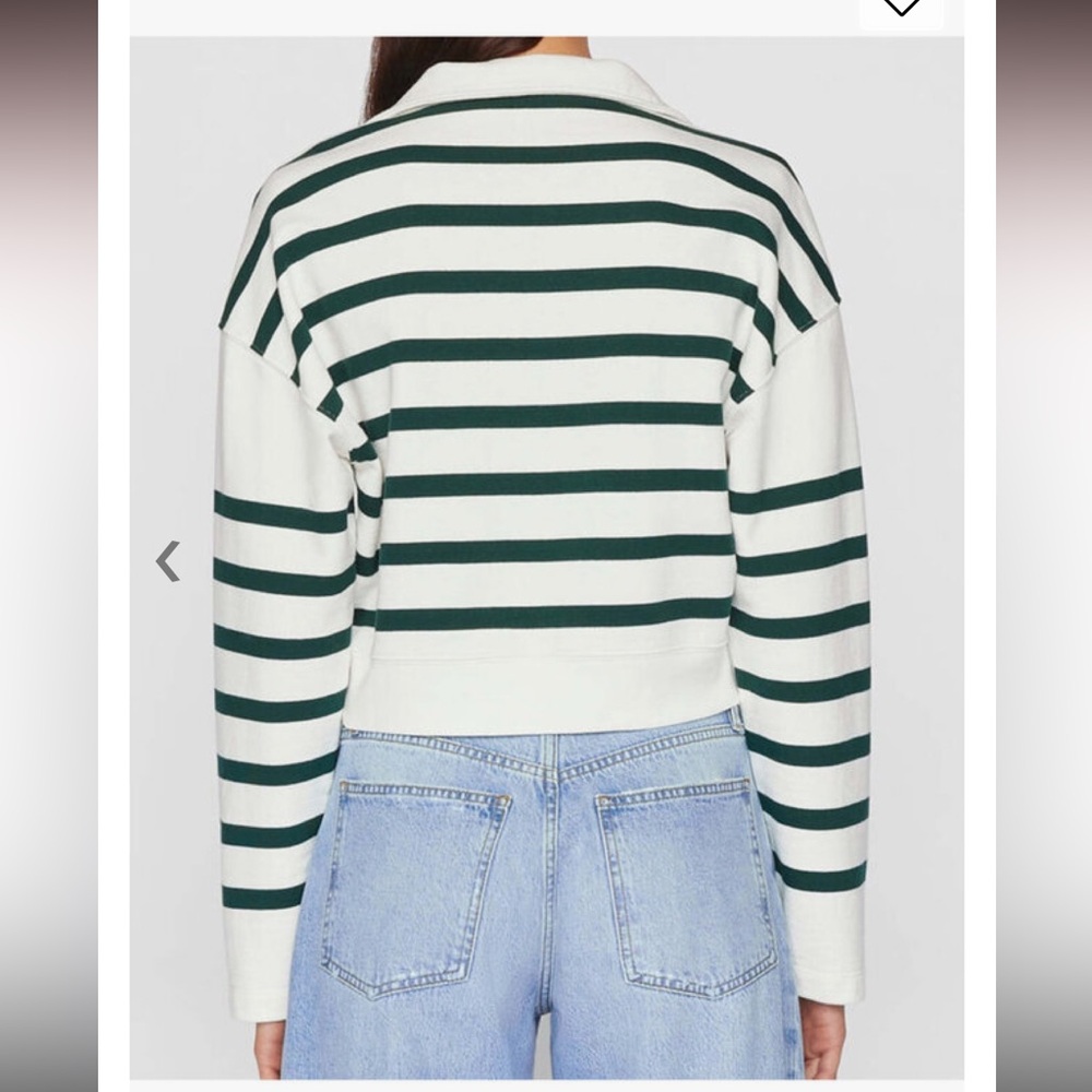 FRAME Pine Multi Cropped Half Zip Pullover - image 3